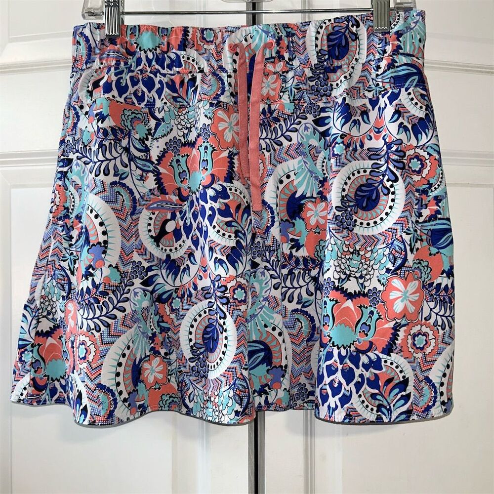 T by Talbots Women's Floral Paisley Skort M Petites Golf Tennis